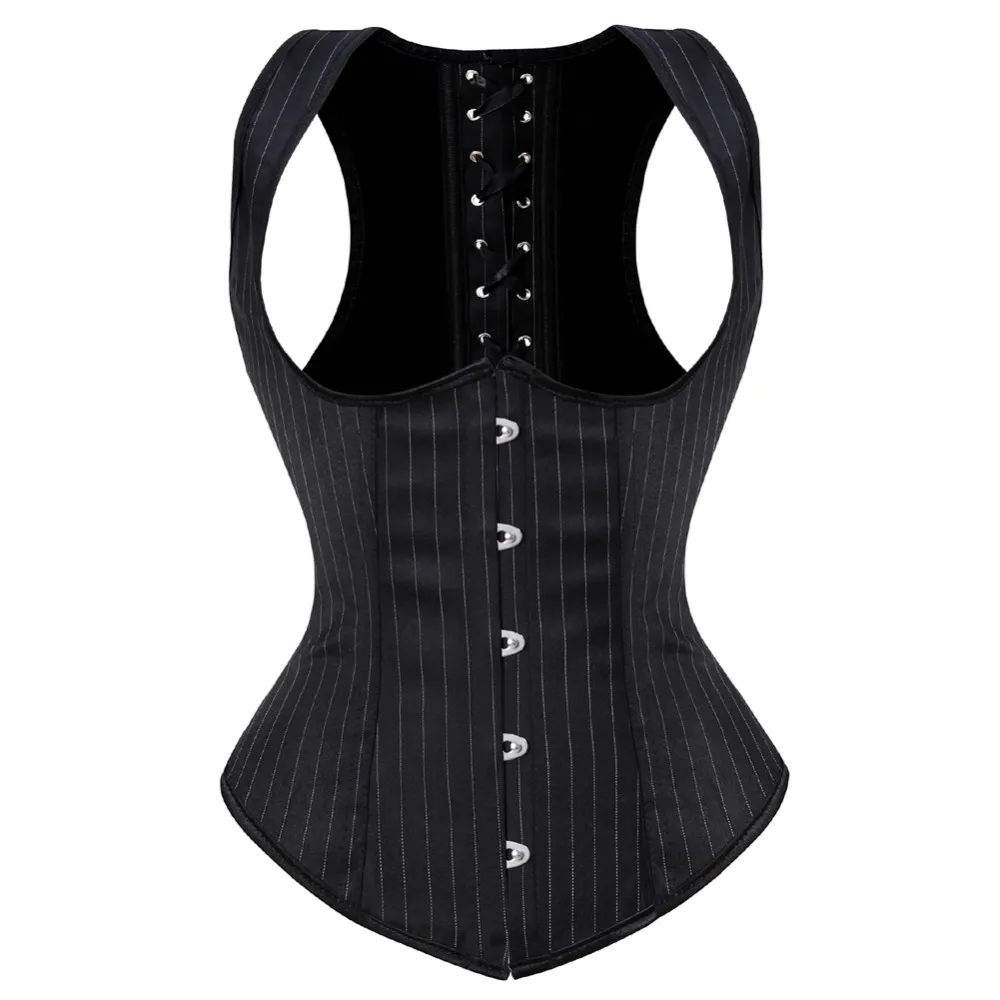 Boning Corset Steel - Corset gothique Jacquard sous le buste